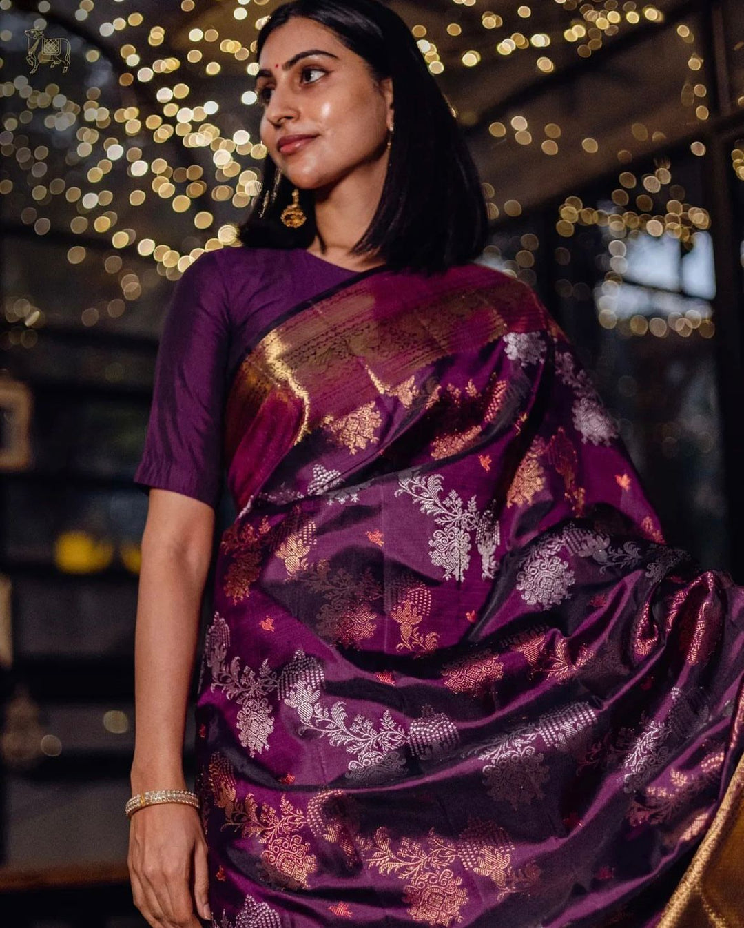 Rashi Purple Soft Silk Saree