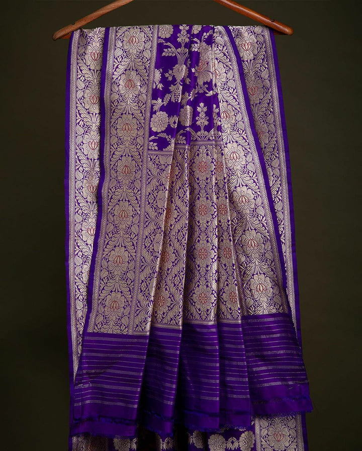 Nivya Purple Soft Banarasi Silk Saree